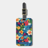 Hawaiian Flowers Bagagelabels (Voorkant verticaal)