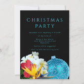 Hawaiian Flowers Beach Kerstparty Kaart (Voorkant)