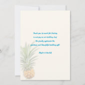 Hawaiian Flowers Bedankt Bericht Platte Kaarten (Achterkant)