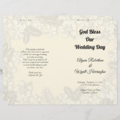 Hawaiian Flowers Big Wedding Ceremony Program (Voorkant / Achterkant)