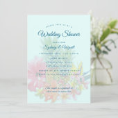 Hawaiian Flowers Couples Wedding Shower Uitnodigin Kaart (Staand voorkant)