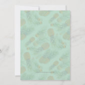 Hawaiian Flowers Couples Wedding Shower Uitnodigin Kaart (Achterkant)