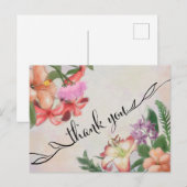 Hawaiian Flowers Dank je Briefkaart (Voorkant / Achterkant)