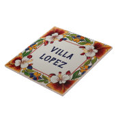 Hawaiian Flowers Floral House Name Plate Plaque Tegeltje (Zijkant)