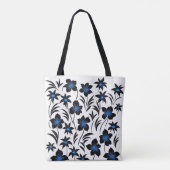Hawaiian Flowers Geometrisch - Canvas tas (Achterkant)