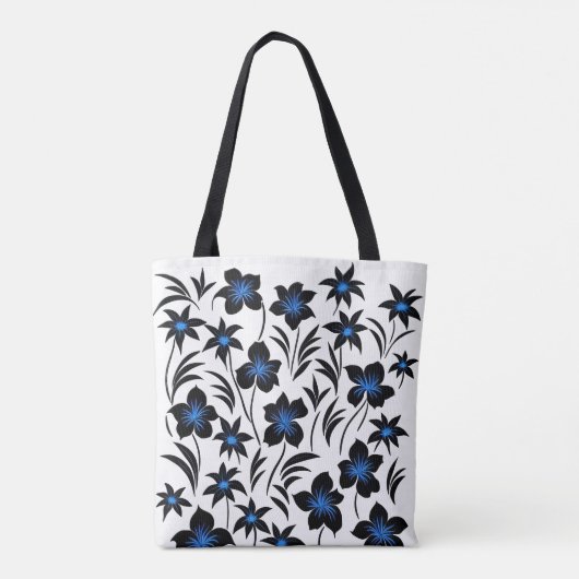 Hawaiian Flowers Geometrisch - Canvas tas (Achterkant)