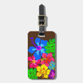 Hawaiian Flowers Hibiscus Art Bagagelabel (Voorkant verticaal)