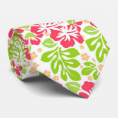 Hawaiian Flowers Invasion Pattern Stropdas (Opgerold)