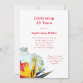 Hawaiian Flowers Jubileum Vows Ceremony Kaart (Voorkant)