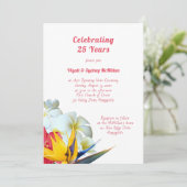 Hawaiian Flowers Jubileum Vows Ceremony Kaart (Staand voorkant)