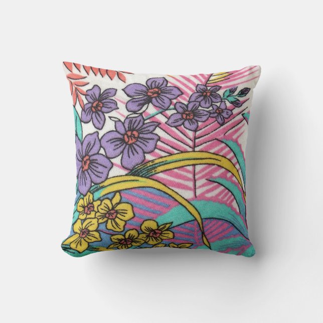 Hawaiian Flowers Pillow Kussen (Voorkant)