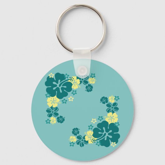 Hawaiian Flowers Sleutelhanger (Voorkant)