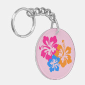 Hawaiian Flowers Sleutelhanger (Voorkant Links)
