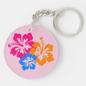 Hawaiian Flowers Sleutelhanger (Achterkant)