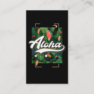 Hawaiian Flowers Toucan Aloha Hawaii Beach Visitekaartje