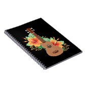 Hawaiian Flowers Ukulele Guitar Hawaii Notitieboek (Rechterzijde)