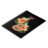 Hawaiian Flowers Ukulele Guitar Hawaii Notitieboek (Linkerzijde)