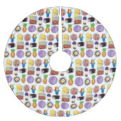 Hawaiian Foods Loco Moco Ahi Tuna Poké Musubi Kerstboom Rok (Voorkant)