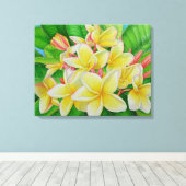 Hawaiian Frangipani Canvas Afdruk (Insitu (Houten vloer))