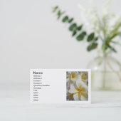Hawaiian Frangipani Visitekaartje (Staand voorkant)