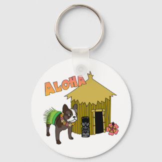 Hawaiian French Bulldog Tiki Hula Sleutelhangers