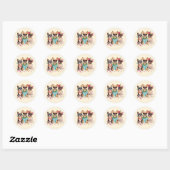 Hawaiian French Bulldogs Flower Lei Ronde Sticker (Vel)
