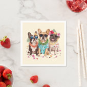 Hawaiian French Bulldogs Flower Lei Servet (Insitu)