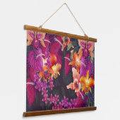 Hawaiian Frenzy Bloemen Hangend Wandkleed (Gebogen)