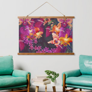 Hawaiian Frenzy Bloemen Hangend Wandkleed