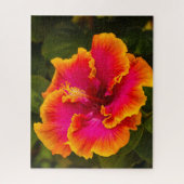 Hawaiian Fuchsia en Oranje Hibiscus uit Kauai Legpuzzel (Verticaal)