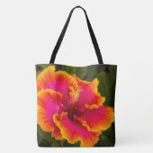 Hawaiian Fuchsia Hibiscus Reversible Beach Bag Tote Bag (Achterkant)