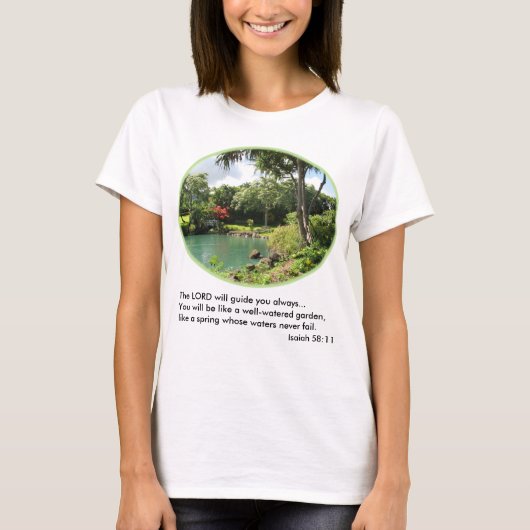 Hawaiian Garden Women's T-Shirt w/Verse (Voorkant)