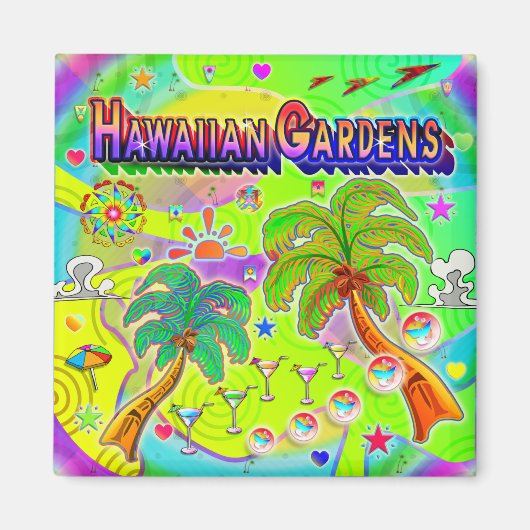 Hawaiian Gardens Mind Focus Magnet (Voorkant)