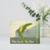 Hawaiian gecko briefkaart groet (Staand voorkant)