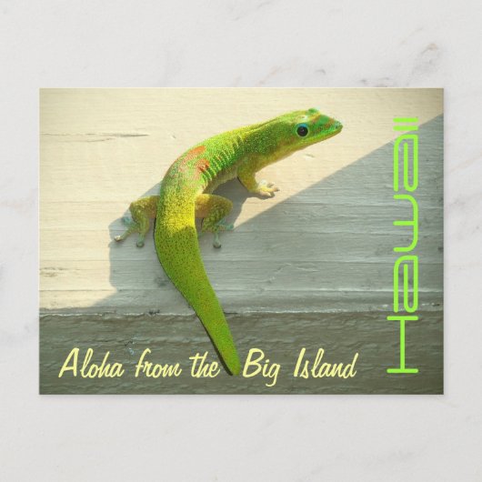 Hawaiian gecko briefkaart groet (Voorkant)