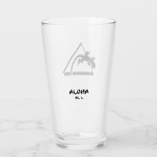 Hawaiian Gecko Drink bril Glas (Achterkant)