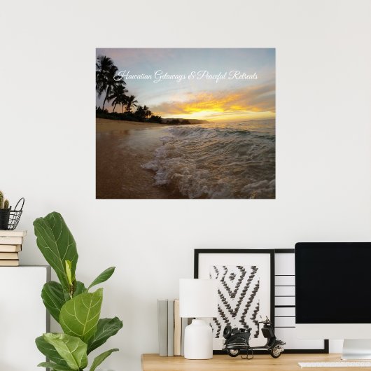 Hawaiian getaway Poster (Thuiskantoor)