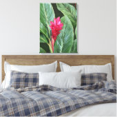 Hawaiian Ginger Flower Painting Canvas Afdruk (Insitu (Slaapkamer))