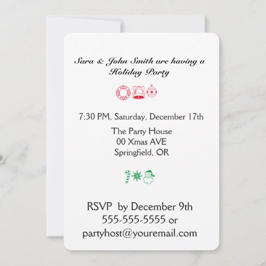 Hawaiian Gingerbrood Koekjes en Snoep 2.0 Kaart (Achterkant)