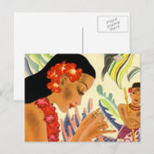 Hawaiian Girl Briefkaart (Voorkant / Achterkant)