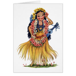 Hawaiian Girl in Hula Outfit Dress