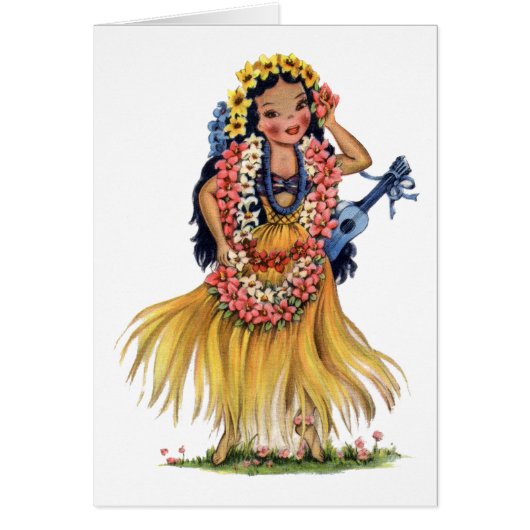  Hawaiian Girl in Hula Outfit Dress (Voorkant)