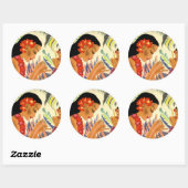 Hawaiian Girl Ronde Sticker (Vel)