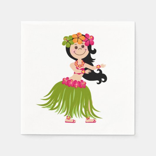 Hawaiian Girl Servet (Voorkant)