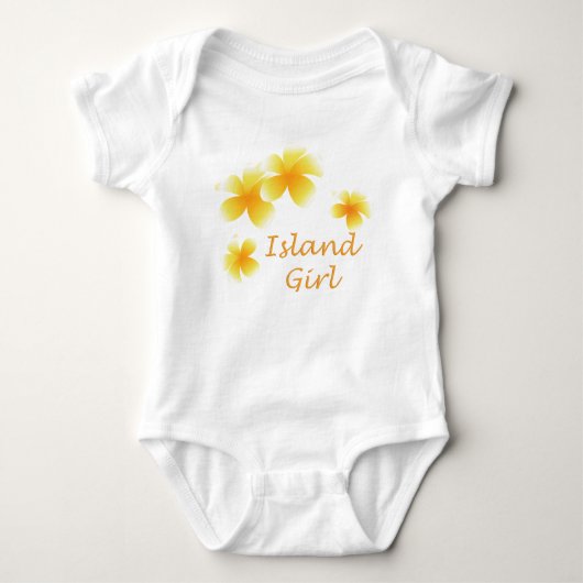 Hawaiian Girl Tropical Floral Infants Romper (Voorkant)