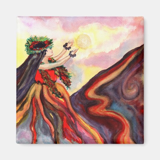 Hawaiian Goddess Pele Magnet (Voorkant)