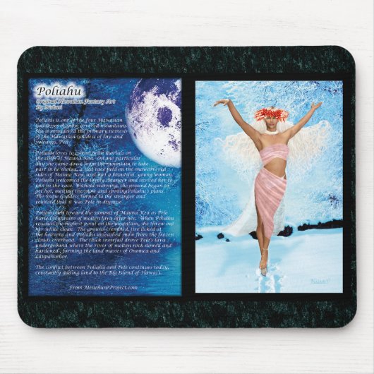 Hawaiian Goddess Poliahu Mousepad Muismat (Voorkant)