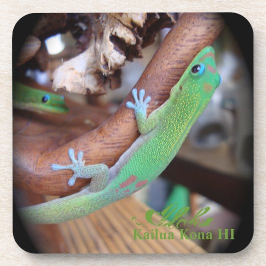 Hawaiian Gold Dust Gecko Onderzetters (Voorkant)