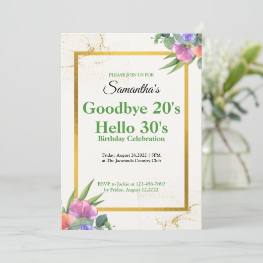 Hawaiian Golden Mist 5x7 Uitnodiging (Staand voorkant)