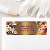 Hawaiian Golden Tropics Elegant  Modern Etiket (Insitu)
